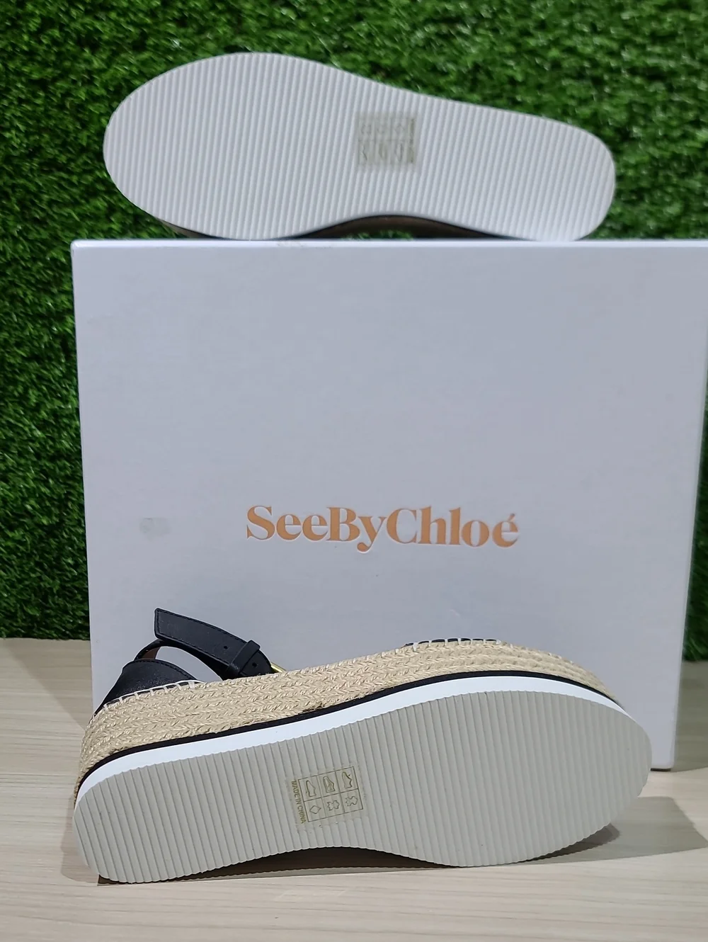 See By Chlo'e Glyn Espadrilles Sandals / Black US 37 (Women's 7) New